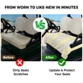 thumbnail image 4 of Golf Cart Seat Covers for 2 Seater,Yellow Grey Botanical Microfiber Cart Seat Towel Blanket,Pastoral Spring Summer Leaf Aesthetics Absorbent NonSlip Bench Seats Protector for Golf Course 51"x31", 4 of 9