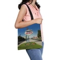 thumbnail image 1 of ABPHQTO Bienvenido a la fabulosa bolsa de lona con fuegos artificiales de Las Vegas Nevada Bolsa reutilizable Bolsas de la compra Bolsa de asas 36x41 cm, 1 of 2