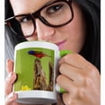 thumbnail image 2 of 3dRose, USA, Texas, Hidalgo County. painted bunting on stump., 11oz Two-Tone Green Mug, 2 of 7