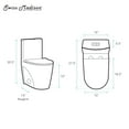 thumbnail image 5 of St. Tropez One-Piece 14" Rough-in 1.1/1.6 GPF Dual Top Vortex Flush Elongated Toilet in Matte White, 5 of 9