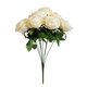 thumbnail image 1 of Ramo de rosas artificiales simulación floral decoración de la mesa de oficina en casa centro de mesa rosa falsa, blanco crema kenally HA7033-01B, 1 of 5