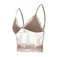 thumbnail image 4 of Women Y2K Sheer Lace Cami Crop Tops Sexy Spaghetti Strap Camisole Slim Fit Shirt Sleeveless Backless Going Out Tank Top, 4 of 7