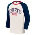 thumbnail image 3 of Men's Darius Rucker Collection by Fanatics  White/Navy Kansas City Chiefs Americana 3/4 Sleeve Raglan T-Shirt, 3 of 4