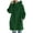 Green, variant on jsaierl Women's Solid Color Hoodie Full Zip Long Sleeve Sweatshirts Oversized Long Jacket Coat Tops With Pockets