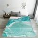 thumbnail image 5 of Fotbe Teal Turquoise 1 Manta de Franela Acolchonada con Estampado, Súper Suave y Esponjosa, Extra Grande para Sofá, Cama, Uso Todo el Año-80"x60", 5 of 7
