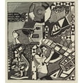 thumbnail image 2 of Helen West Heller 20x22 Black Ornate Framed Double Matted Museum Art Print Titled: Physics-Biology (1925 - 1955), 2 of 5