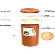 E-Jen Premium Kimchi, Sauerkraut Container Probiotic Fermentation with Inner Vacuum Lid Round (11.8 gal/ 45L)