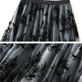 thumbnail image 3 of YM YOUMU Women Floral Embroidery Mesh Skirt Tulle High Waist Elegant, 3 of 4