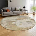 thumbnail image 6 of Addison Rugs Mayfield Premium Machine Washable Transitional Abstract Khaki Round Rug, 8' x 8', 6 of 6