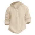thumbnail image 4 of YunPes Boys Cotton Linen Sweatshirt Lightweight Breathable Long Sleeve Hoodie Casual Baggy Spring Fall Basic Versatile Hooded Tops, 4 of 4