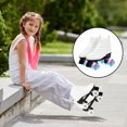 thumbnail image 6 of EONROACOO Kids & Adult Roller Skates, Leather Light up Wheels Double Row Quad Skates(White, Women 7/Men 6), 6 of 11
