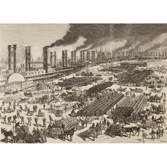 Posterazzi DPI1863082 The Docks At New Orleans USA In 1881. From La Ilustracion Espa - Ola Y Americana of 1881 Poster Print, 17 x 12