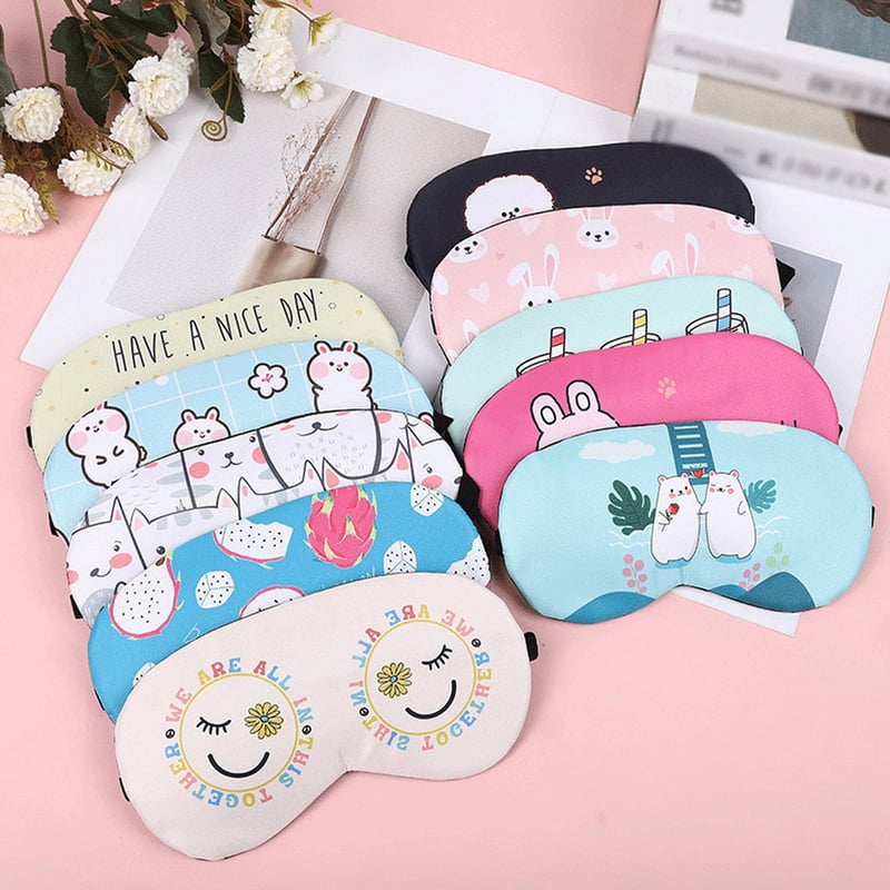 1pc Sleeping Eye Mask Soft Padded Sleep Travel Shade Cover with Ice Compress Gel Travel Rest Eye Shade Cover Blindfold