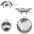 thumbnail image 3 of piezas: cesta para cocinar al vapor para verduras, cesta para cocinar al vapor para verduras plegable con 4 patas de acero inoxidable, diámetro 14-23 para cocinar verduras y alimentos o, 3 of 5