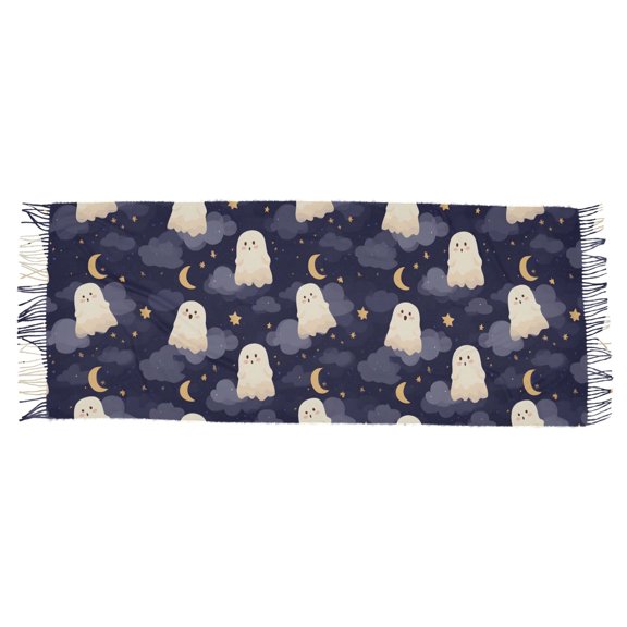 Ghost Star Moon Women's Cold Weather Scarves Lightweight Warm Fashion Scarves, Breathable 86.6''x30.7''