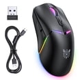 thumbnail image 3 of ONIKUMA CW928 Tri-Mode RGB Gaming Mouse with 2.4G Wireless, Bluetooth & Wired Connections, 12000 DPI Adjustable, 6 Programmable Buttons, Ergonomic Anti-Sweat Design, 1000Hz Polling Rate for PC/Laptop, 3 of 7