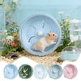 thumbnail image 1 of Yhmxh Rueda de ejercicio silenciosa para hámster, accesorios para jaulas de hámster, rueda giratoria silenciosa de 6,7 pulgadas para mascotas pequeñas como jerbos, erizos enanos, ratas y ratones., 1 of 6