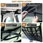 35.4x23.6 Car Ceiling Storage Net Car Ceiling Cargo Net Pocket Double-Layer
