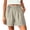 Khaki women summer shorts with pockets a1, variant on Women Loose Elastic Waist Shorts Summer Casual Flow Beach Vacation Shorts Solid Basic Lounge Trousers with Pockets Travel Clothes, Pink 2XL