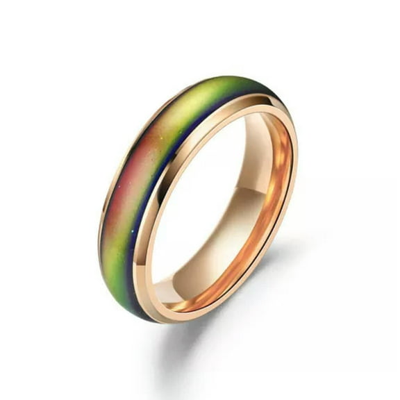 316L Stainless Steel Band Rings Men Women's 6mm Silver/Gold/Black/Rose Gold Ring
