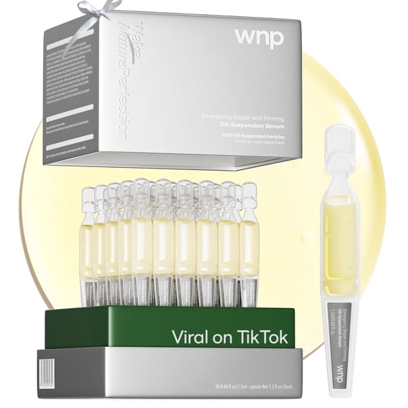 WNP Collagen Anti-aging Serum, 30 Vials with 4D Hyaluronic Acid & Oil-Suspension Formula, 1.22 fl oz