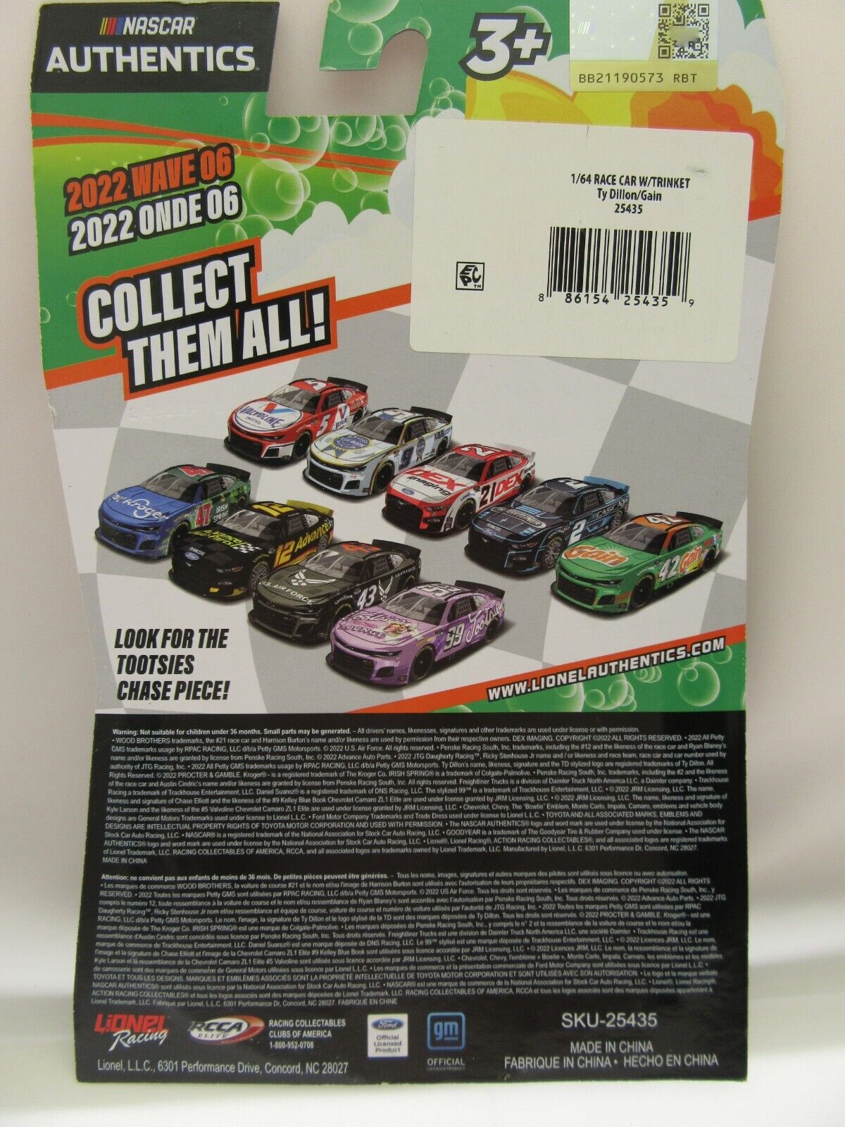 Ty Dillon ~ Gain 42  ~ NASCAR Authentics ~ Die Cast  1:64 Scale