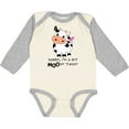 thumbnail image 3 of Inktastic Sorry, I'm a Bit Moody Today Cute Cow Pun Boys or Girls Long Sleeve Baby Bodysuit, 3 of 5