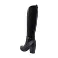 thumbnail image 3 of Naturalizer Women's Kalina Stretch Knee High Boot Black Leather and Fabric 8W, 3 of 8