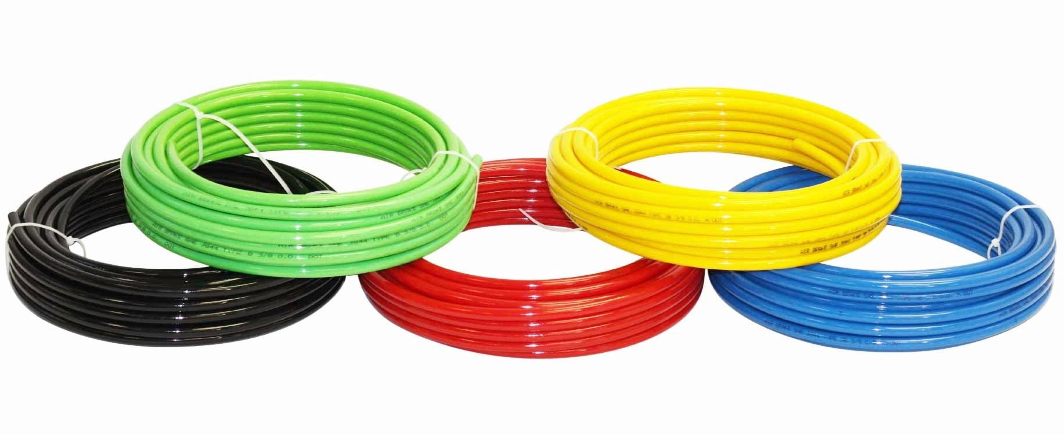 (2 Pack) 3/8" OD x 100' Blue SAE J844 Nylon Air Brake Tubing DOT Compliant | Pneumatic Nylon Air Line Hose for Air Brake System