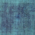 thumbnail image 1 of Ahgly Company Machine Washable Indoor Square Abstract Turquoise Blue Modern Area Rugs, 8' Square, 1 of 4
