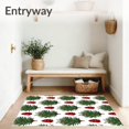 thumbnail image 3 of ODIKA 8'x10' Machine Washable Non-Slip Area Rug, Winter Botanical Pine Needle Floor Covering with Seasonal Fruit Details High Traffic Rug, Green, 622112, 3 of 7