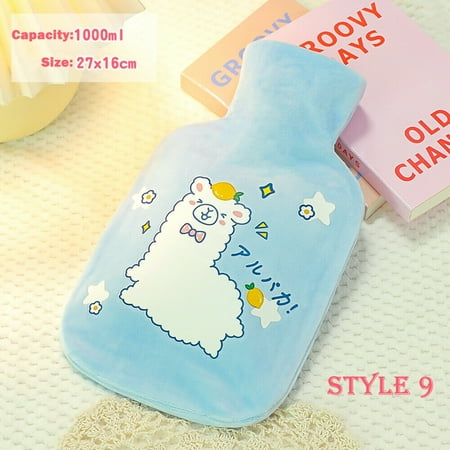 1000ML Capacity Cartoon Washable Warm Hot Water Bag for Winter or Pain Relief