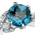 thumbnail image 3 of PEORA Ethereal Curves 1.00 carats London Blue Topaz Ring in Sterling Silver Size 9, 3 of 4
