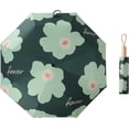 thumbnail image 1 of HUGFEGWE Foldable Umbrella UV Protection Flower Pattern Umbrella Folding Rain Shine Dual Use Sun Umbrella for CJ25311-6746, 1 of 9