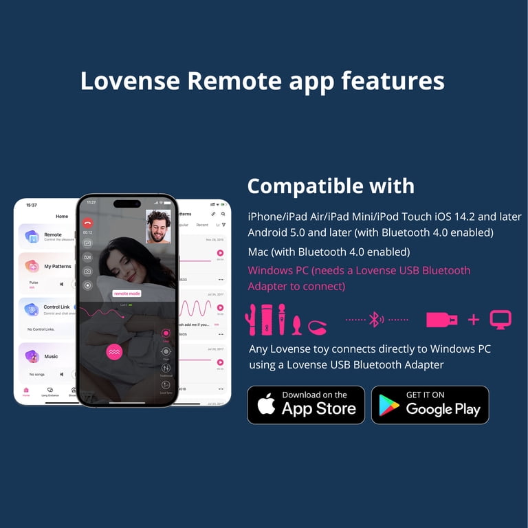 LOVENSE Lush 3 Wearable Vibrator App Controlled Adult Toy's for Women -  Walmart.com