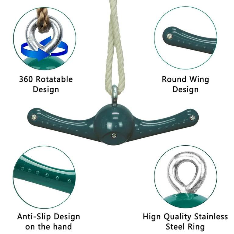 Celawork, Ninja Swing Set, 360¬∞ Spinning Handles, Kids Age 4-12