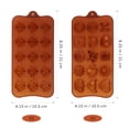 thumbnail image 2 of KAKOWELY 6 moldes de silicona para chocolate, moldes para hornear con forma de hoja de arce, moldes para dulces y herramientas para hornear., 2 of 4
