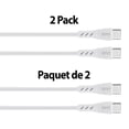 thumbnail image 2 of Onn. 2-Pack 10 FT / 3.05 m USB 60W Fast Charging USB-C to USB-C Cable, 2 of 5