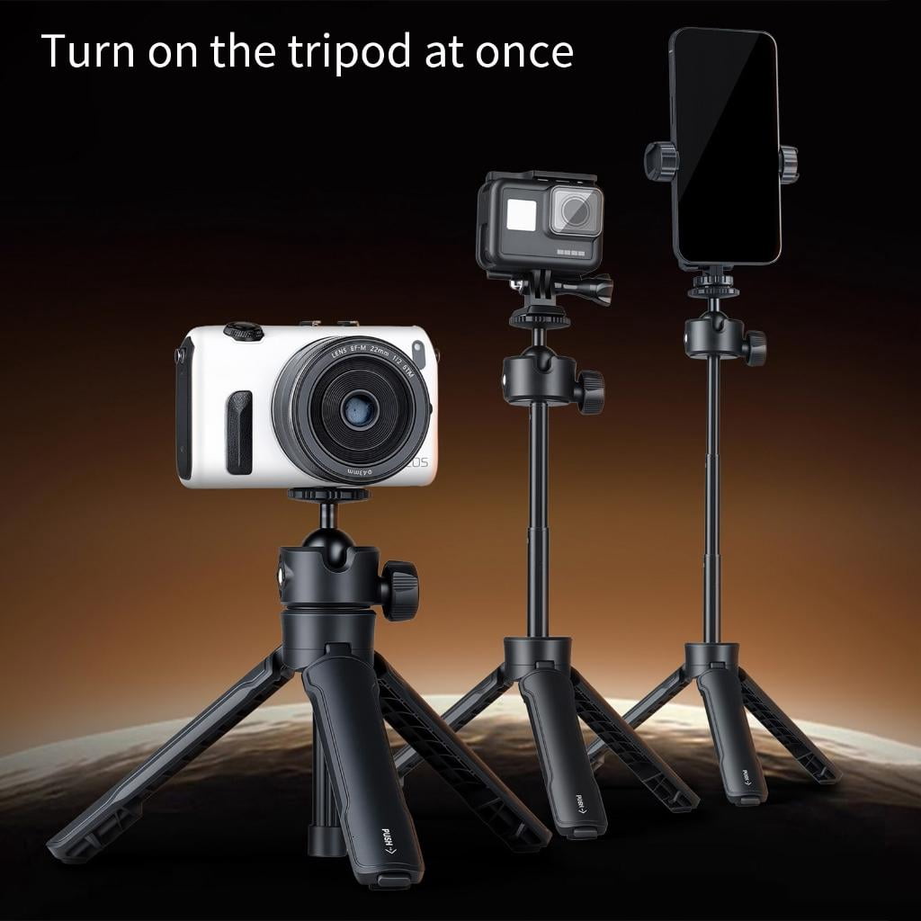 MultiDevice Tripod 3Section Selfie Stick Aluminum Alloy Construction Adjustable Length For Photography Outdoor