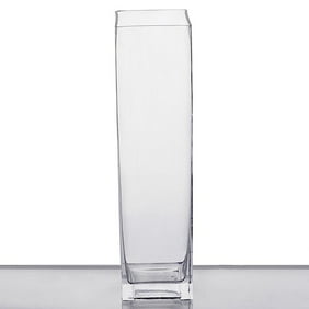 Balsacircle Clear 1 Piece 4 Tall Glass Cube Centerpiece Vase