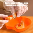 thumbnail image 4 of Fesfesfes Assiettes de Souper Réutilisables, Vaisselle pour Repas Intérieurs et Extérieurs, Sorties de Camping avec Base Antidérapante en Silicone de Qualité Alimentaire 3,35 X 3,15 Pouces Orange, 4 of 5