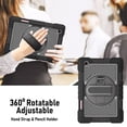 thumbnail image 2 of AMZER TUFFEN Multilayer Case with 360 Degree Rotating Kickstand with Shoulder Strap, Hand Grip for Samsung Galaxy Tab S6 Lite P610/P615, 2 of 7