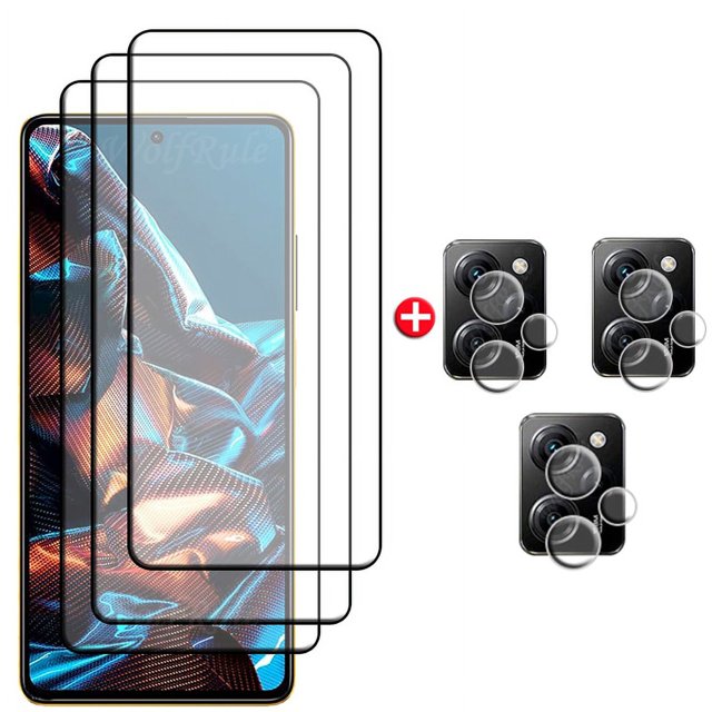 Protector de pantalla de vidrio templado para Poco X5 Pro, Protector de pantalla de cubierta completa 9H para Xiaomi Poco X4, X3, X4, X5 Pro, 5G