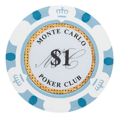 Monaco Club 13.5g Poker Chips $100 Clay Composite Heavy Weight 50-pack 