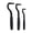 Black, variant on Pet Tick Remover Tools Set – Safe & Effective Tick Hooks for Dogs Cats, V-Shaped Tick Extractors with Ergonomic Non-Slip Handle (3pcs)