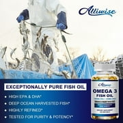Omega 3 Fish Oil Supplement, Triple Strength 1200mg Omega 3 EPA DHA,120 Capsule