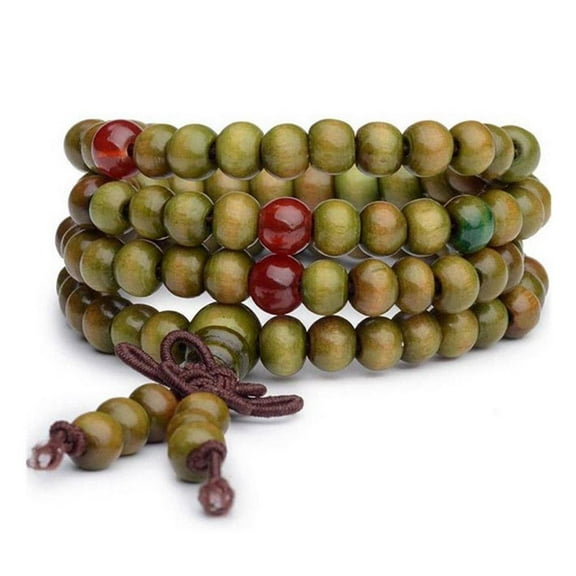 Imitation Red Sandalwood Chinese Knot Buddha Bead Bracelet T3 New J1Z0