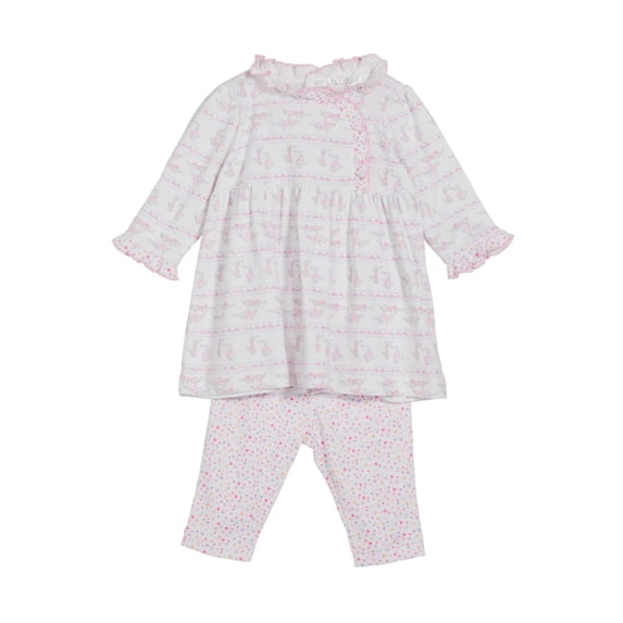 Kissy Kissy Infant Girl's MULTI Dachshund Dears 2-Pc Dress Set, Size 0-3M