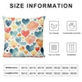 thumbnail image 5 of GOSMITH  Watercolor Heart Valentines Pillow Covers Red and Pink Heart Pillows Decorative White Throw Pillow,Valentines Day Pillow Cases Decoration Sofa Couch, 5 of 5