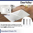 thumbnail image 6 of Ally Undermount Bathroom Sink Rectangular, 21'' x 14.72'' Vessel Sink Undermount Bathroom Sink White Ceramic Lavatory Vanity Vessel Sink with Overflow, 6 of 6